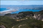 Morro Rock, Morro Bay Estuary, and Morro Bay Sandspit, as seen from Montana de Oro - 4 of 4 Docent trailmaster Dr. Curt Beebe and Les lead nine docents on an interpreted tour of their new rerouted Hazard and Ridge Trails in MdO